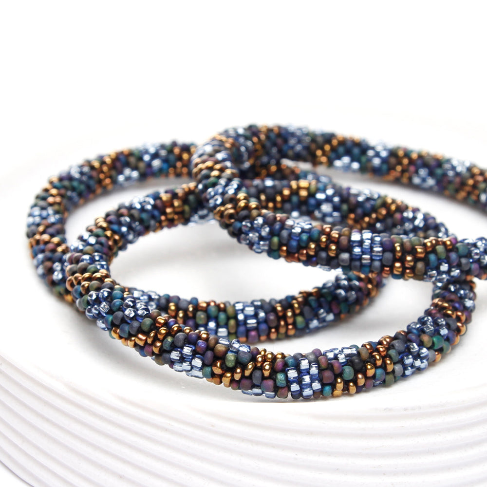 Copper Sea Sparkles Beaded Bracelet for Women-2