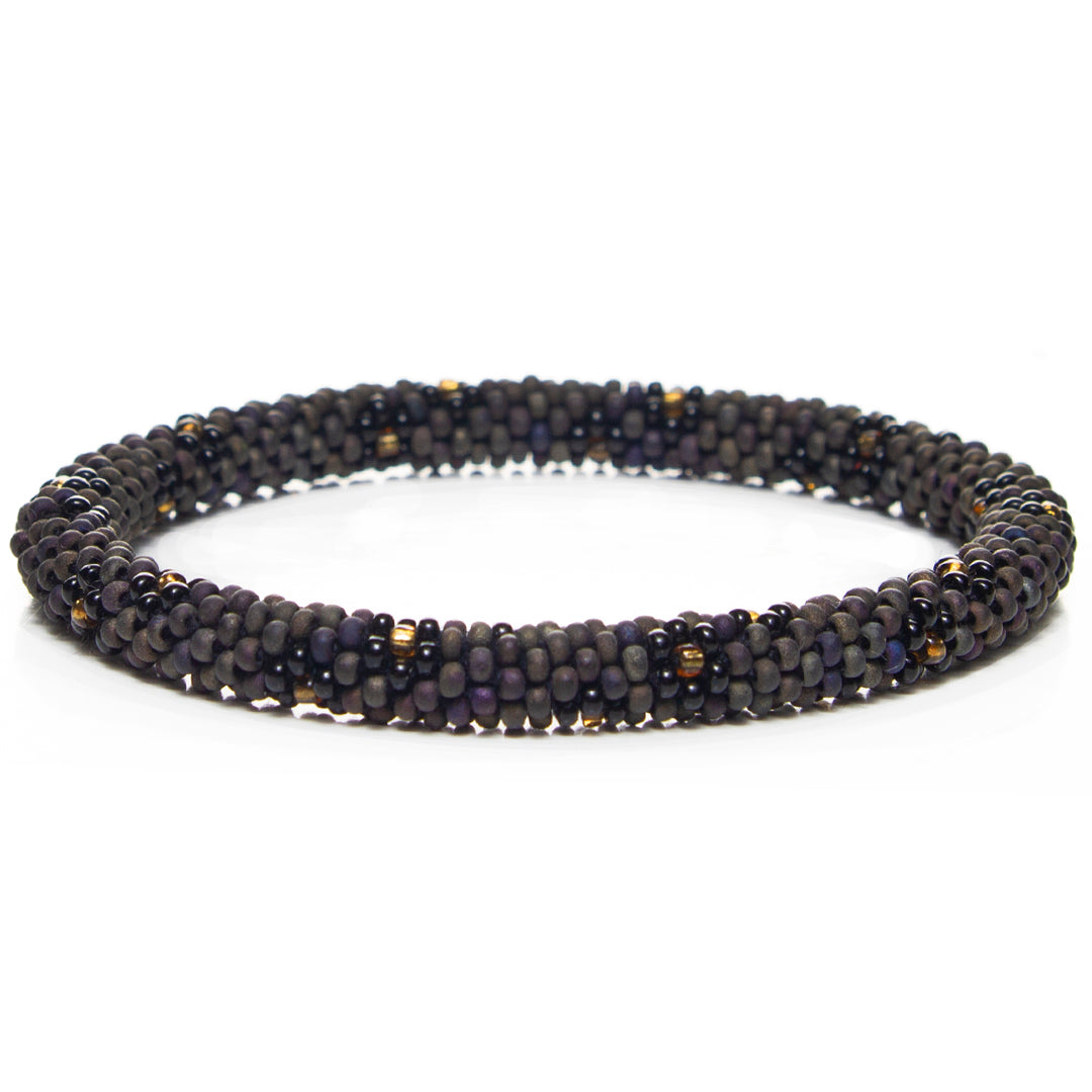 Espresso Flower Handmade Czech Glass Bead Bracelet Bracelets for Women Art Jewelry