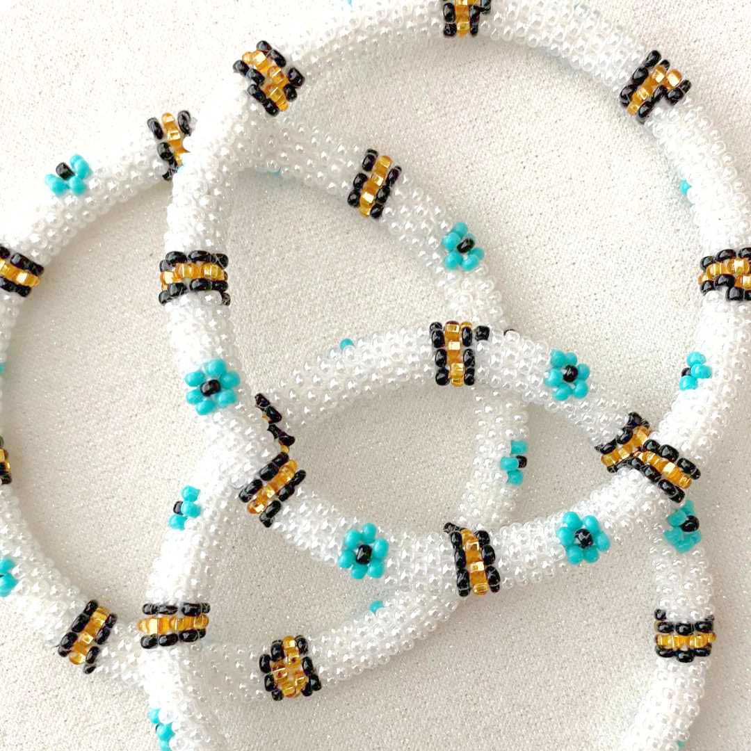 Flowers & Ice Stripe - 7"