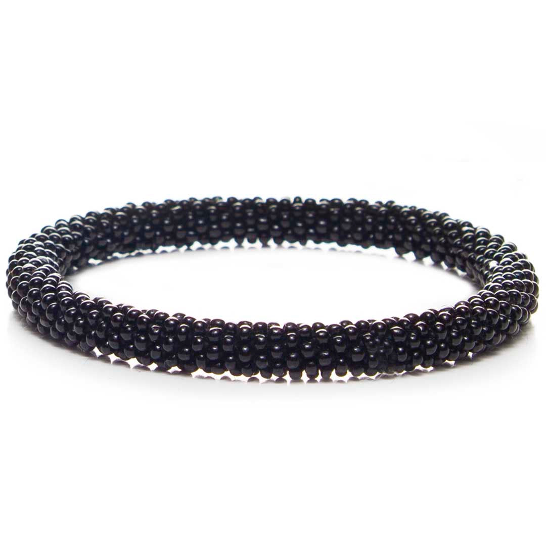 Midnight Black Handmade Seed Bead Bracelets Bracelets Jewelry for Women