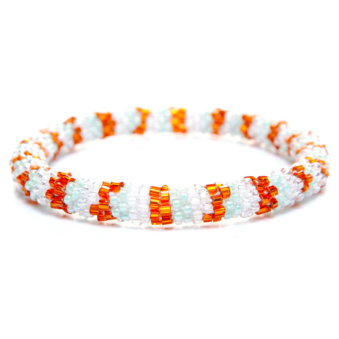 Minty Pumpkin Stripe - 7"