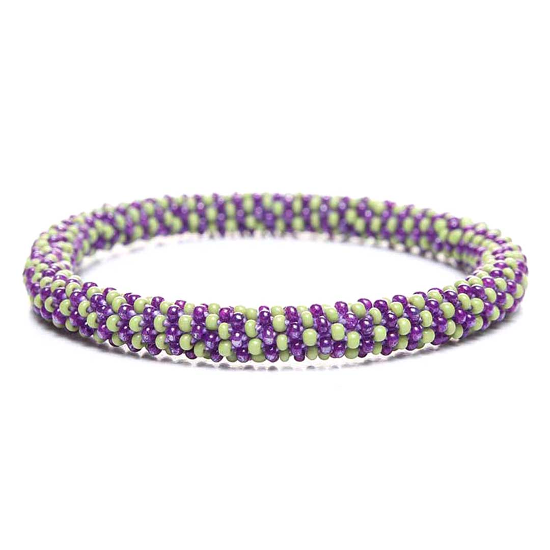 Purple & Lime Stripe - 8"