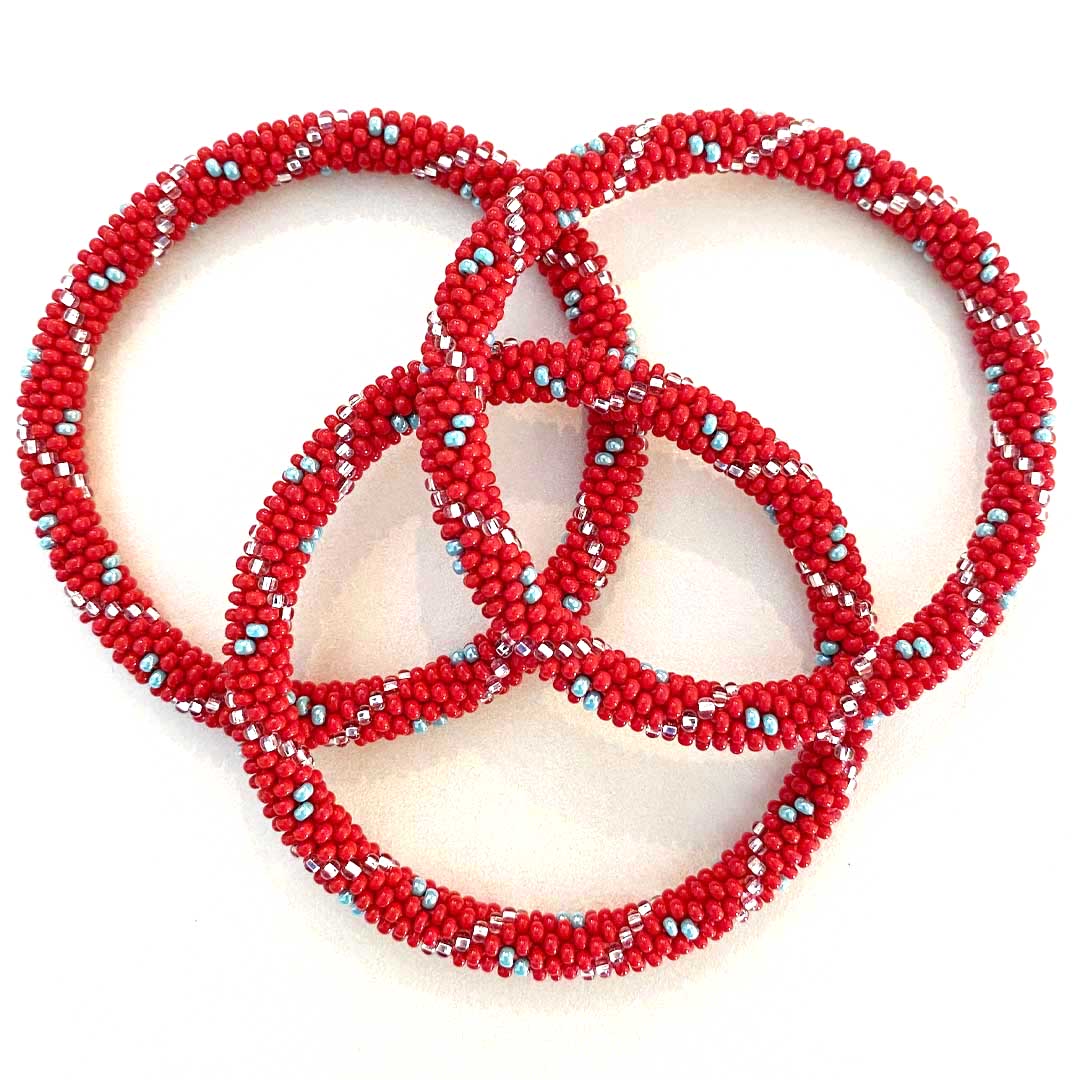 Red & Teal Holiday Twist - 7"