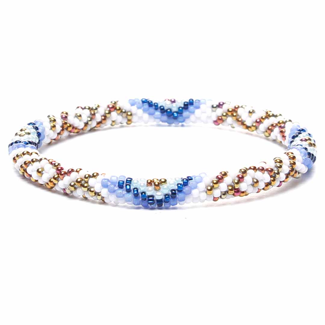 Winter Canyon Snowfall Beaded Bracelet-1 Front