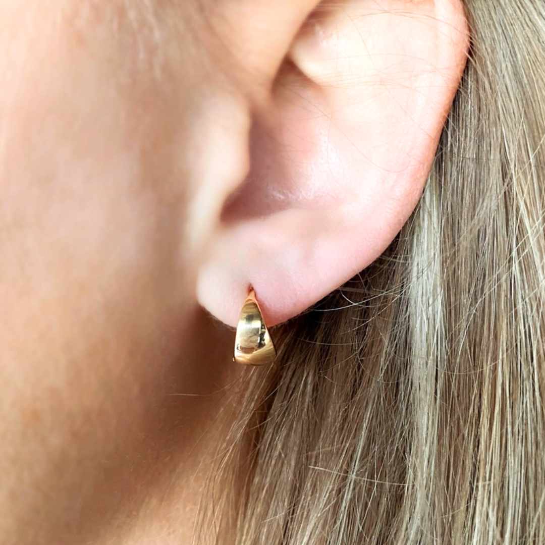 18K Gold Filled Dainty Teardrop Earrings Mini On