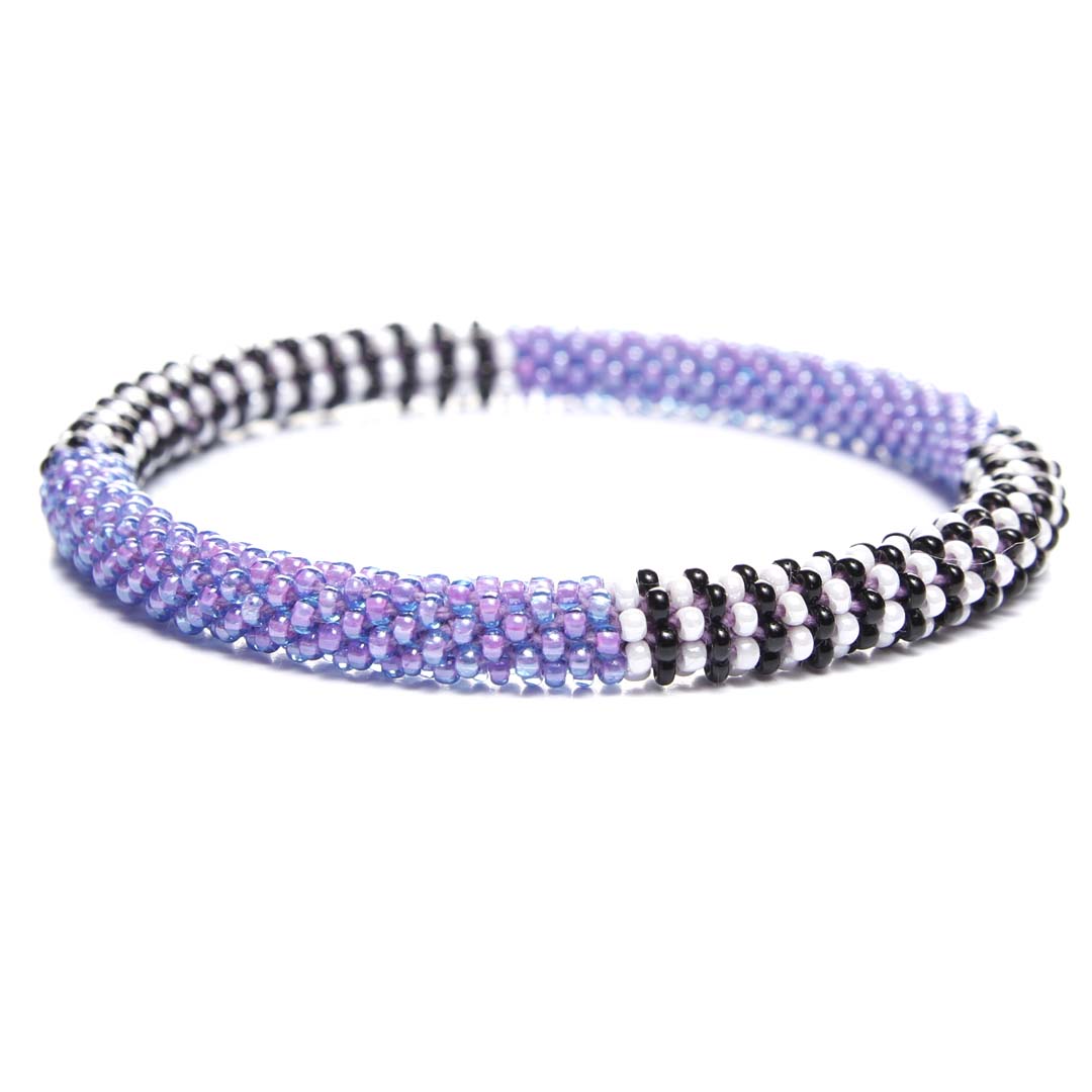 80s Purple Punk Beaded Bracelet