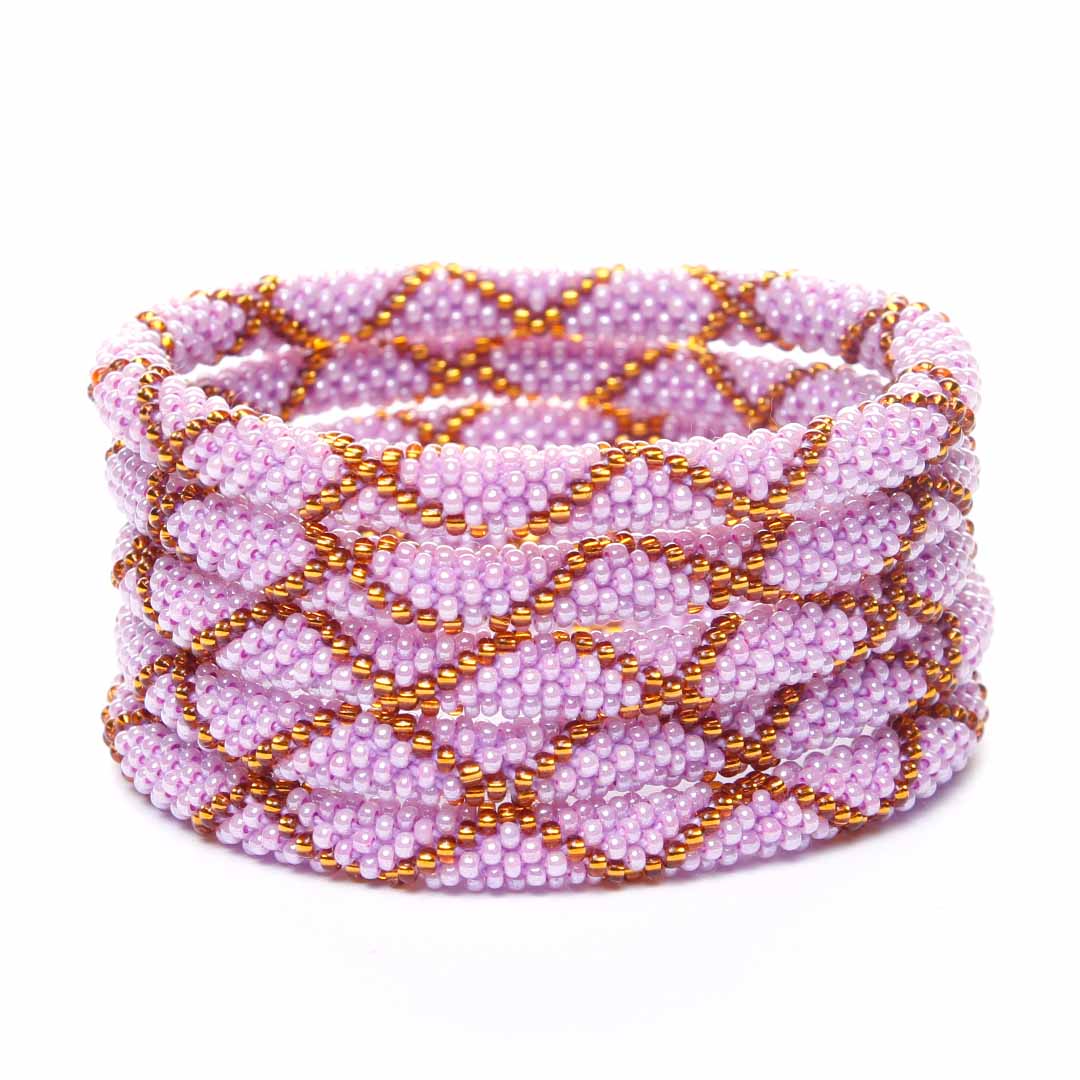 Amber Gold & Lavender Criss Cross-2