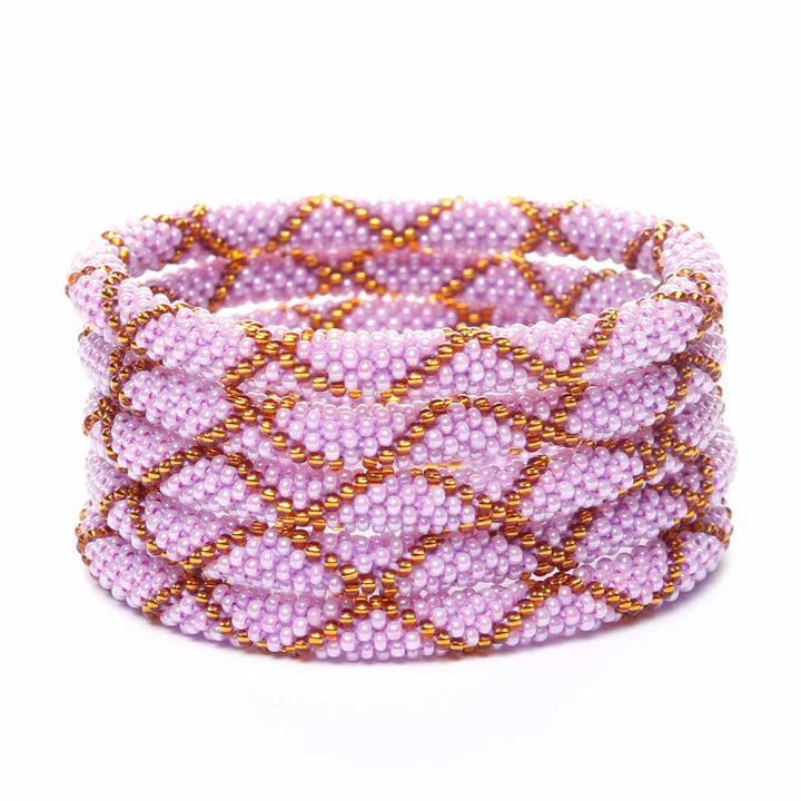 Amber Gold & Lavender Criss Cross-2