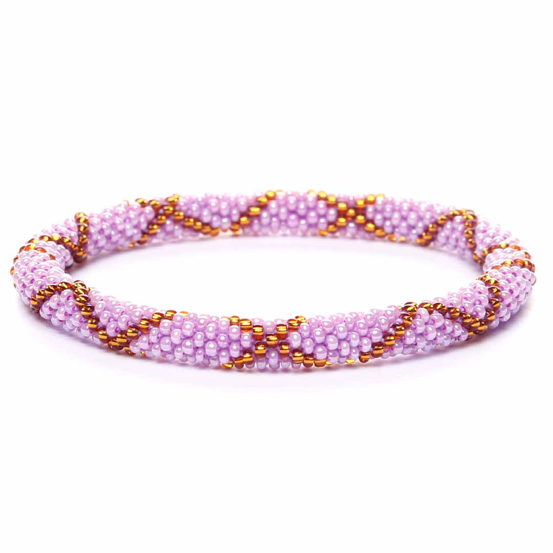 Amber Gold & Lavender Criss Cross