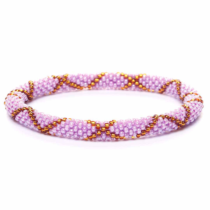 Amber Gold & Lavender Criss Cross