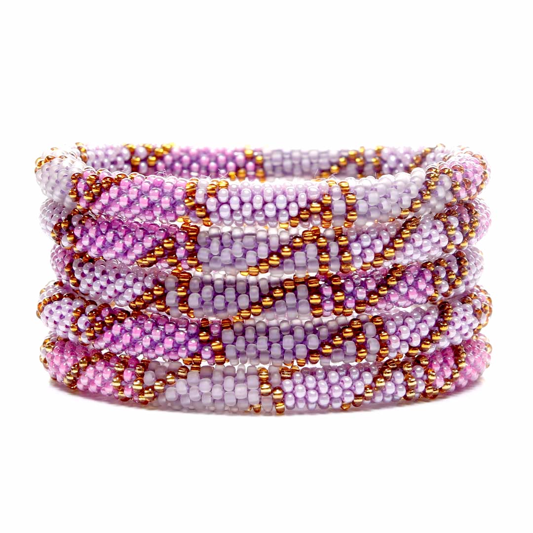 Amber Orchid Beaded Bracelet-Stack