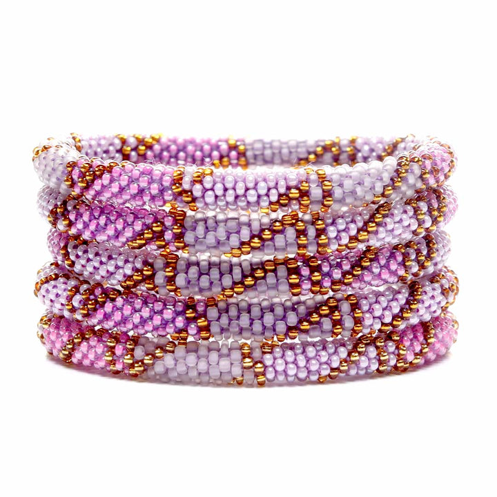 Amber Orchid Beaded Bracelet-Stack