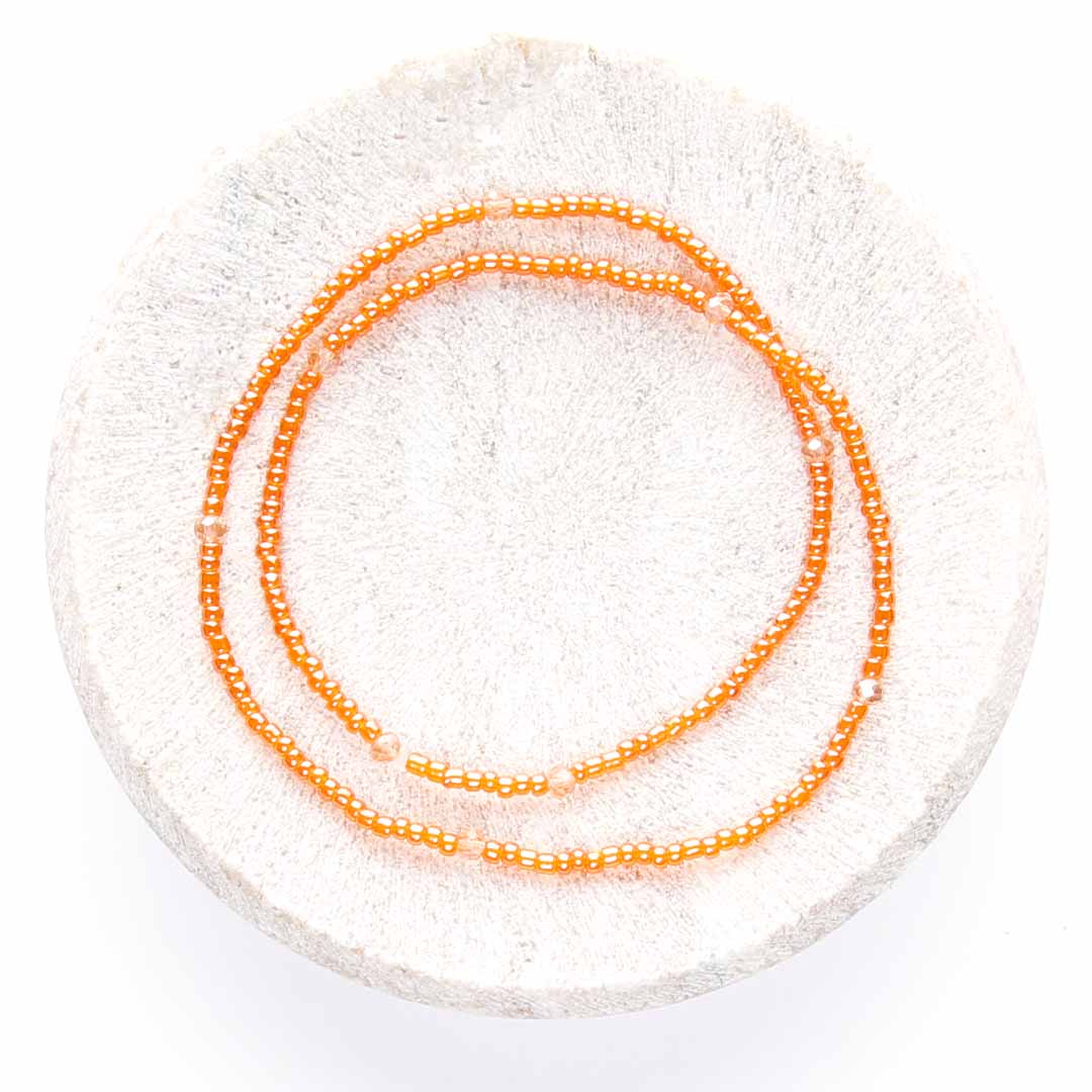 Aperol Spritz Beaded Anklet-2