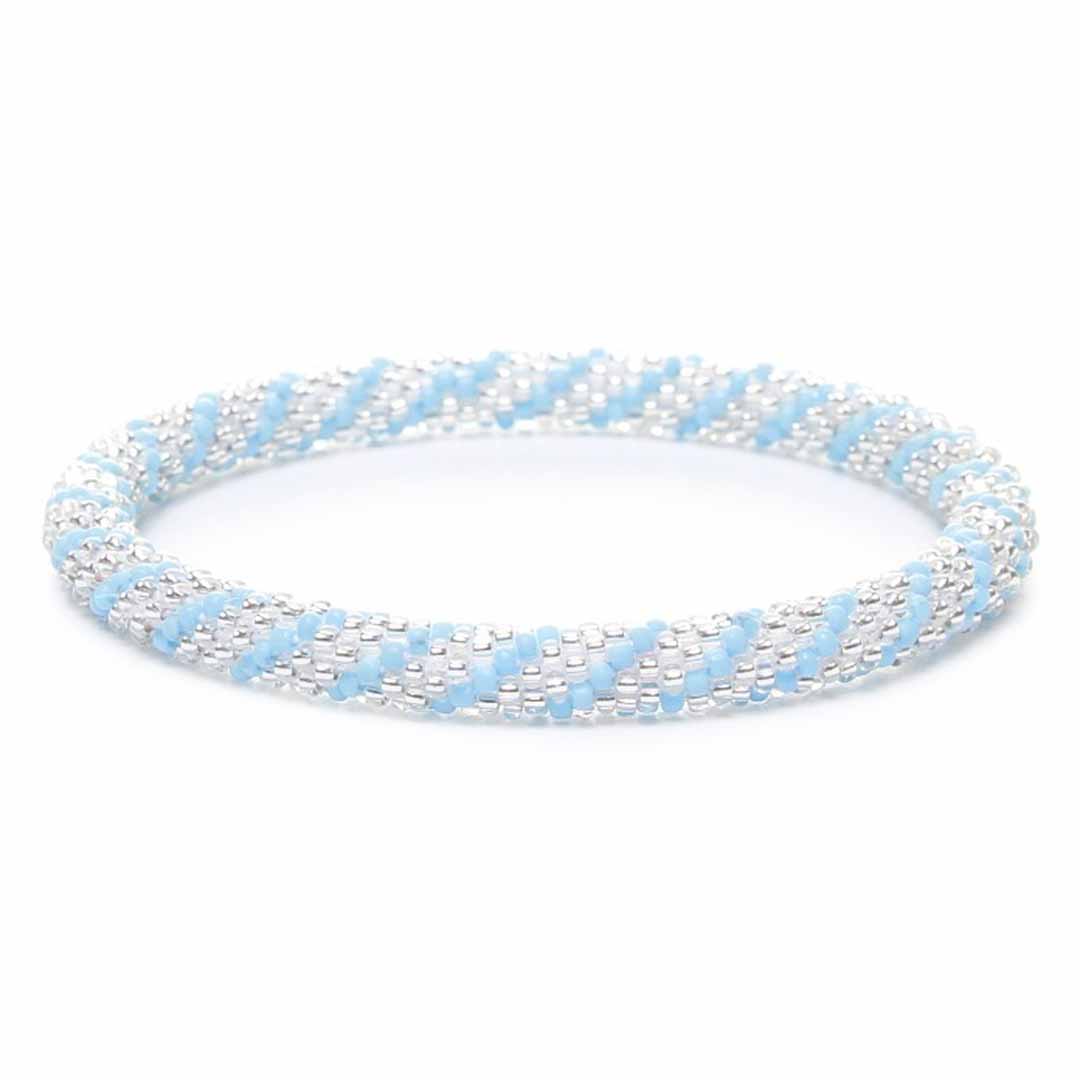 Baby Blue Silver Twist - 7"