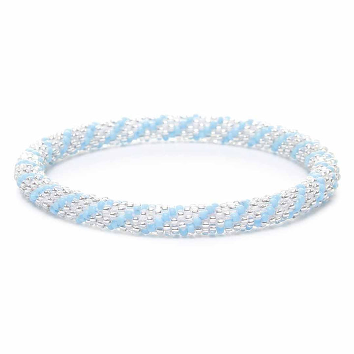 Baby Blue Silver Twist - 7"