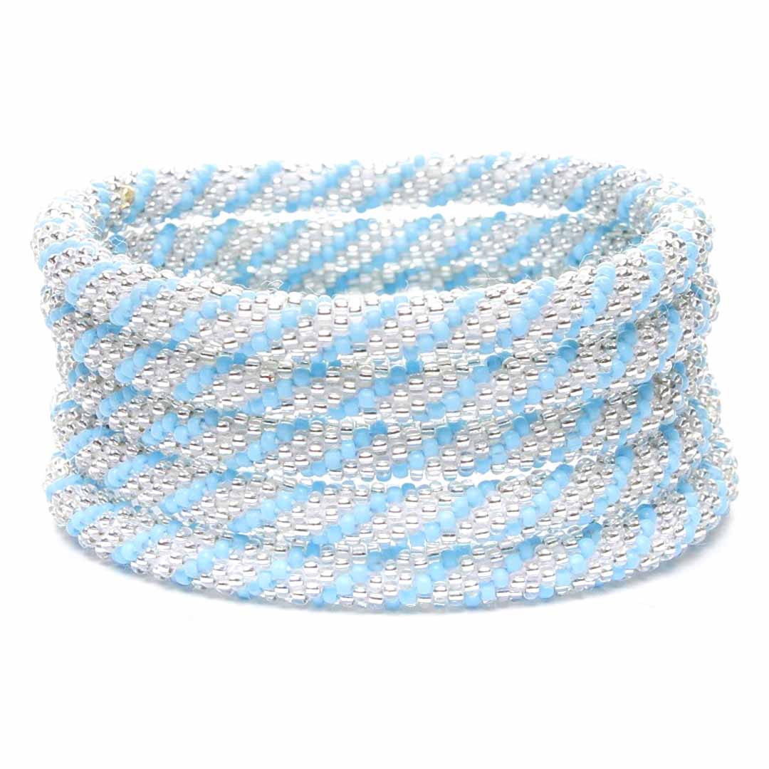 Baby Blue Silver Twist - 7"