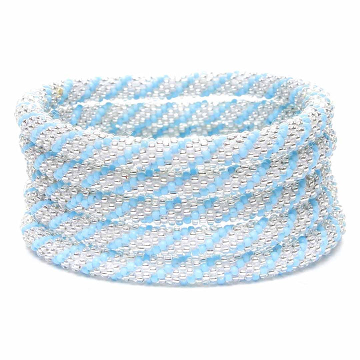 Baby Blue Silver Twist - 7"