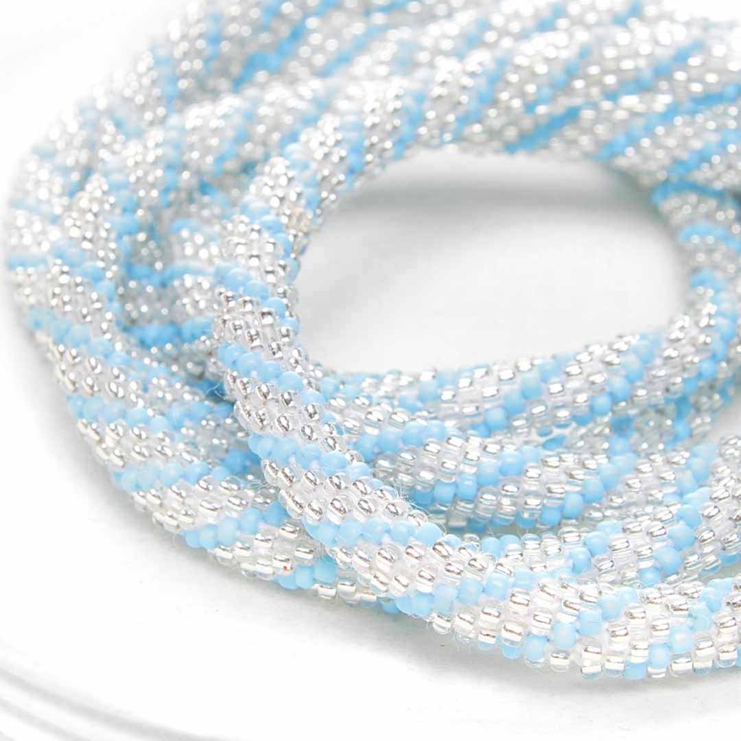 Baby Blue Silver Twist - 7"