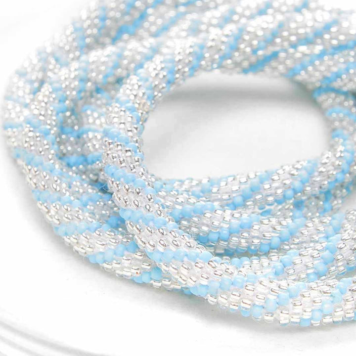 Baby Blue Silver Twist - 7"