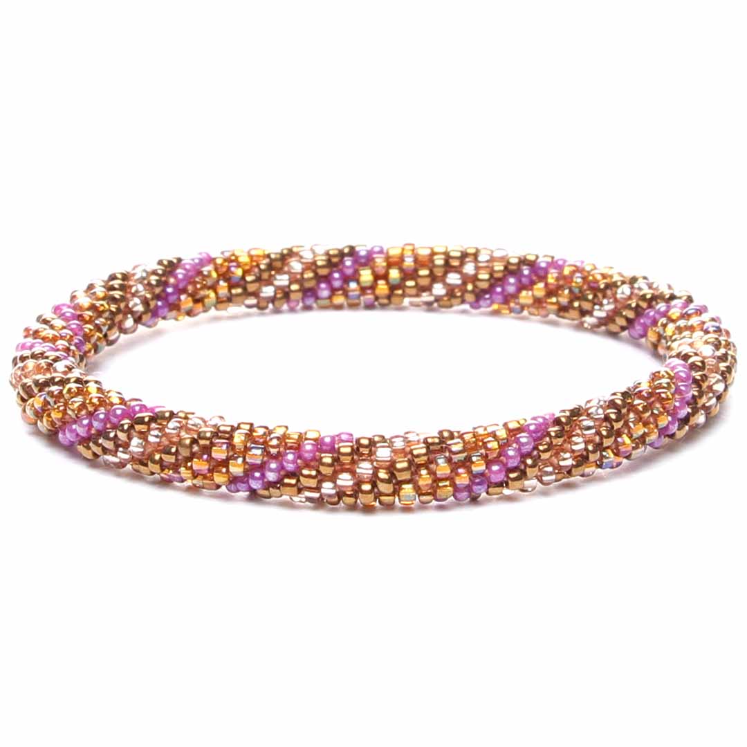 Berry Bronze Twist Beaded Bracelet