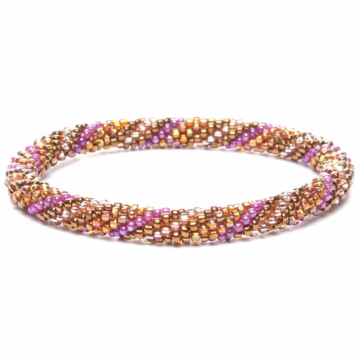 Berry Bronze Twist Beaded Bracelet