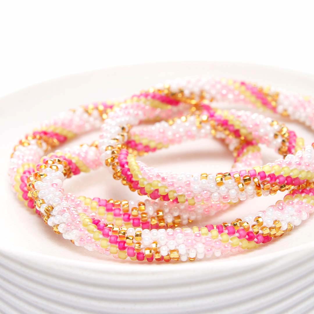 Berry Lemon Swirl Beaded Bracelet-Side