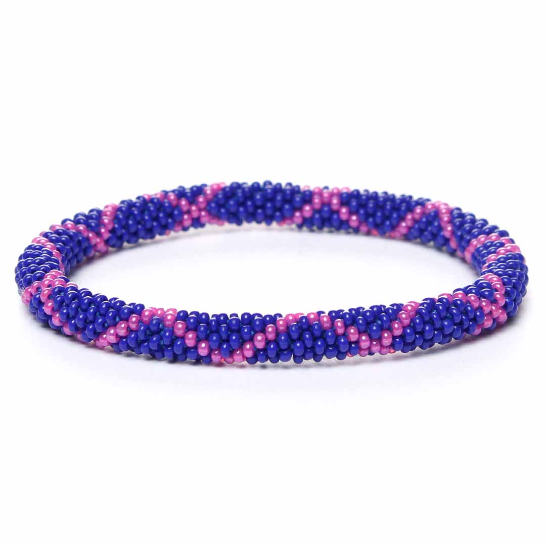Blue & Fuchsia Criss Cross