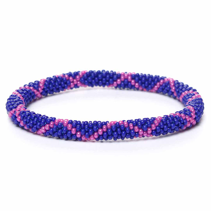 Blue & Fuchsia Criss Cross