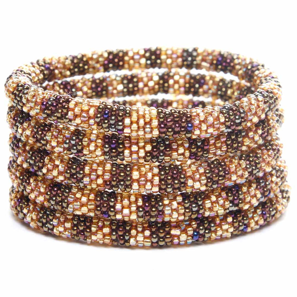 Mystical Gold & Bronze Bracelet - Seed Bead Jewelry Stack- Cana Capri