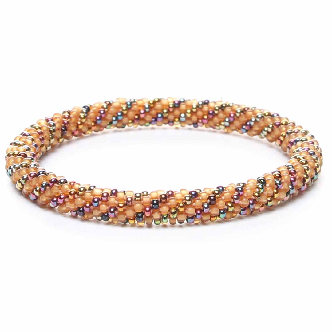 Butterscotch Twist Beaded Bracelet-1