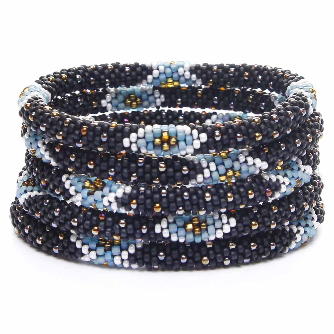 Canyon Teal Sparkles Beaded Bracelet-1