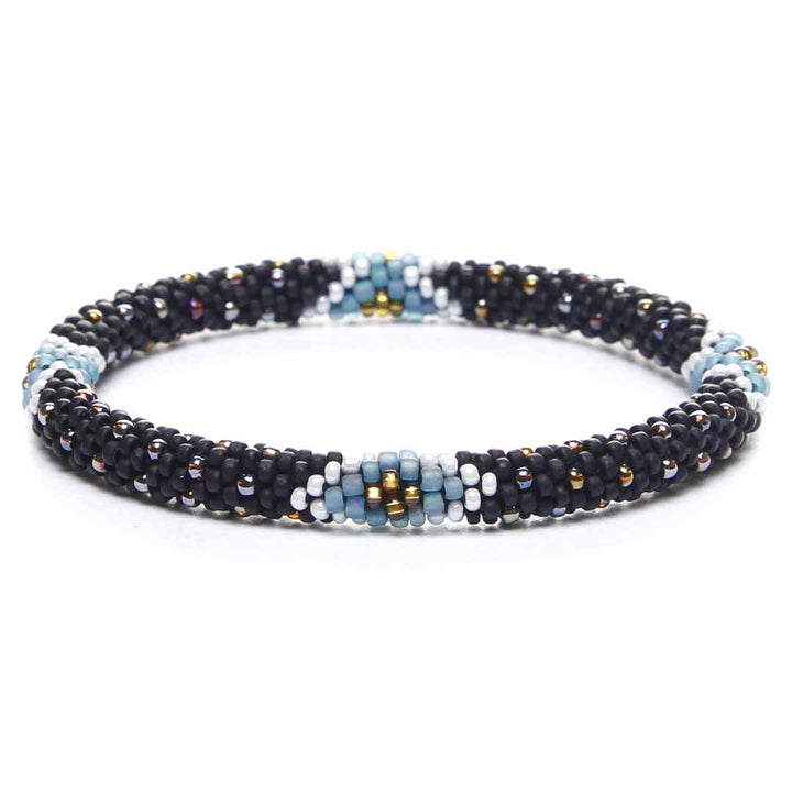 Canyon Teal Sparkles Beaded Bracelet-Front