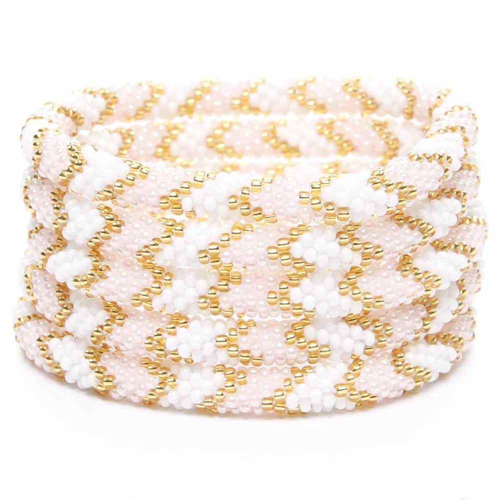 Champagne Chalet Beaded Bracelet Stack