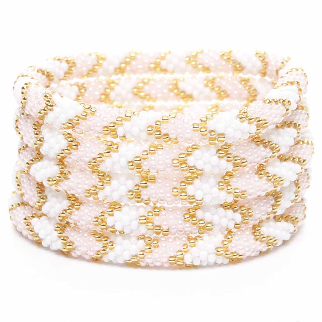 Champagne Chalet Beaded Bracelet Stack