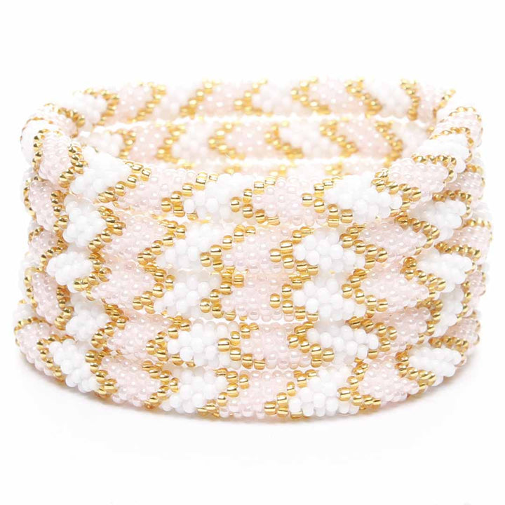 Champagne Chalet Beaded Bracelet Stack