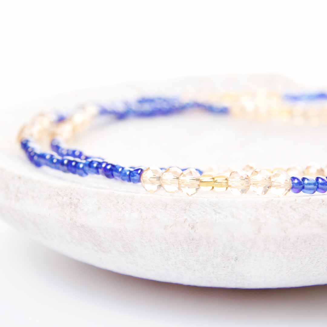 Champagne Marina Beaded Anklet-1