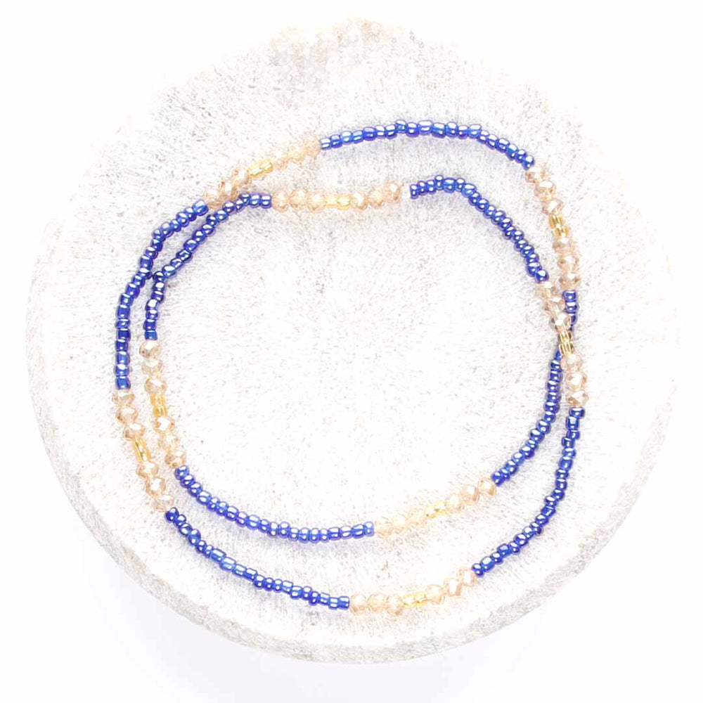 Champagne Marina Beaded Anklet-2