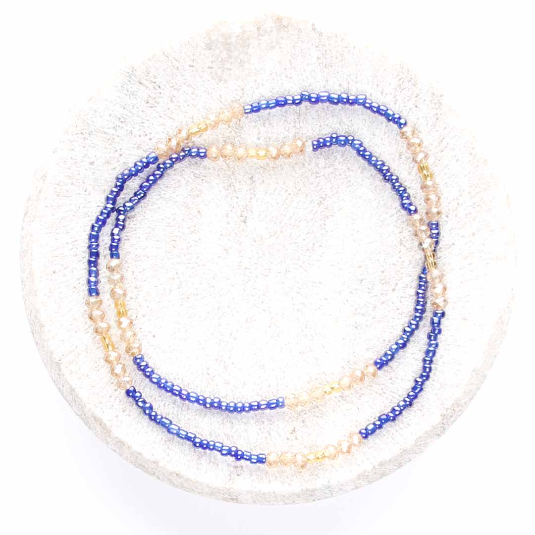 Champagne Marina Beaded Anklet-2