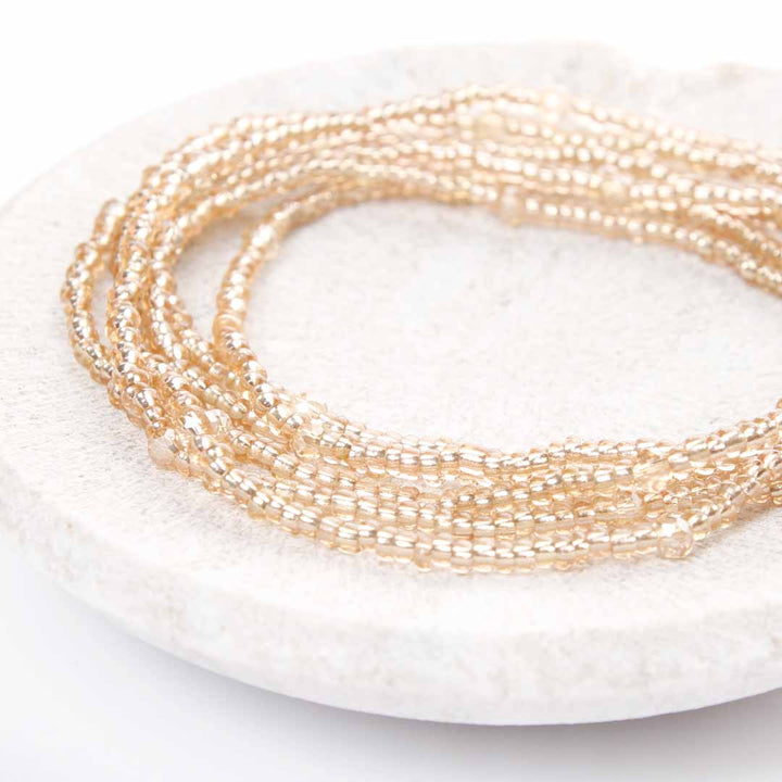 Champagne Sparkles Beaded Anklet-3