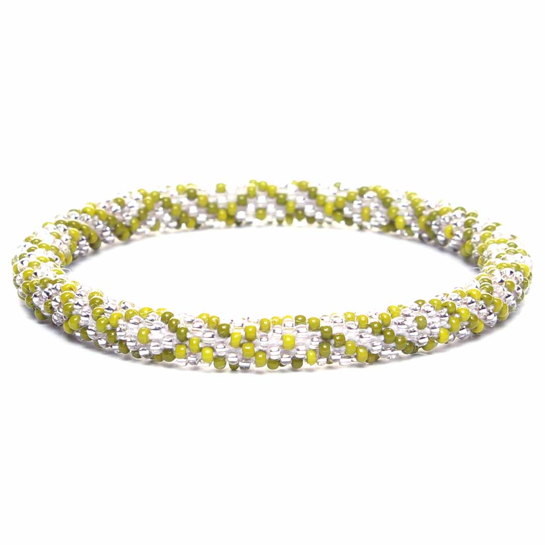 Chartreuse Sparkles Beaded Bracelet