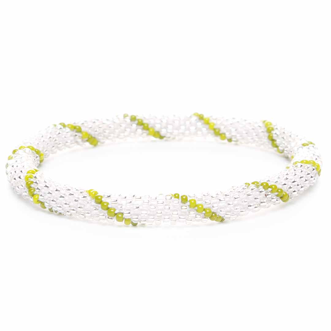 Sparkly Chartreuse Twist Beaded Bracelet