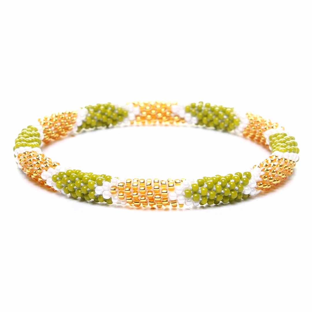 Chartreuse & Gold Sparkles - 7"