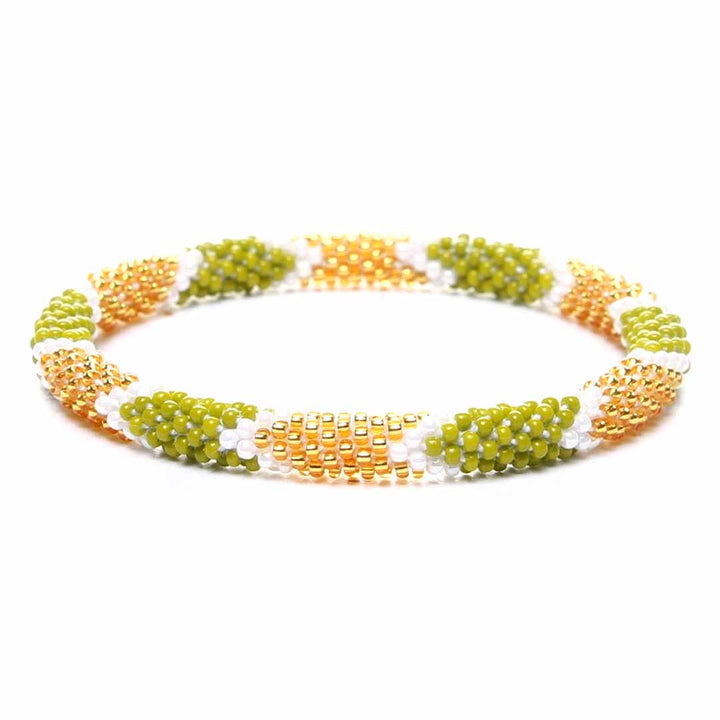 Chartreuse & Gold Sparkles - 7"