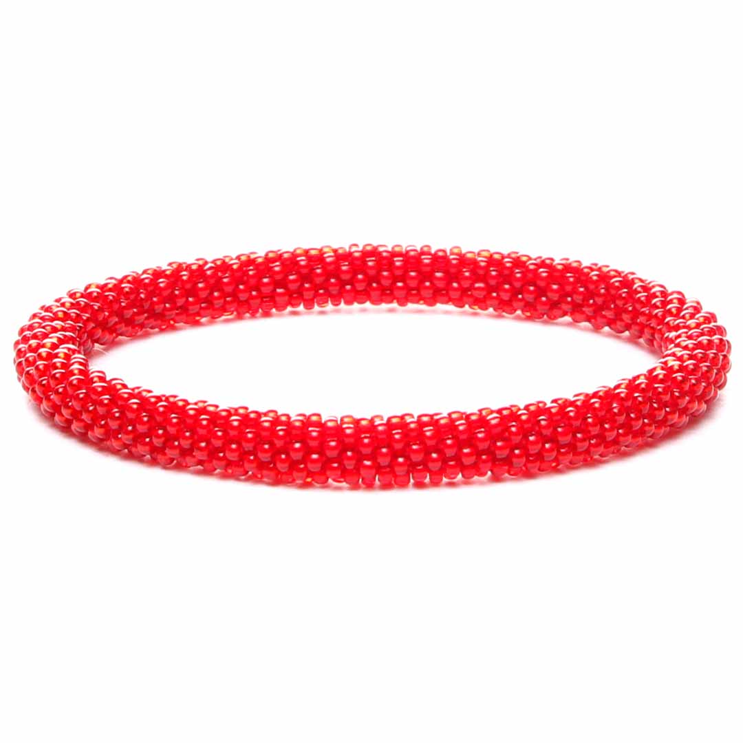 Cherry Red Beaded Bracelet