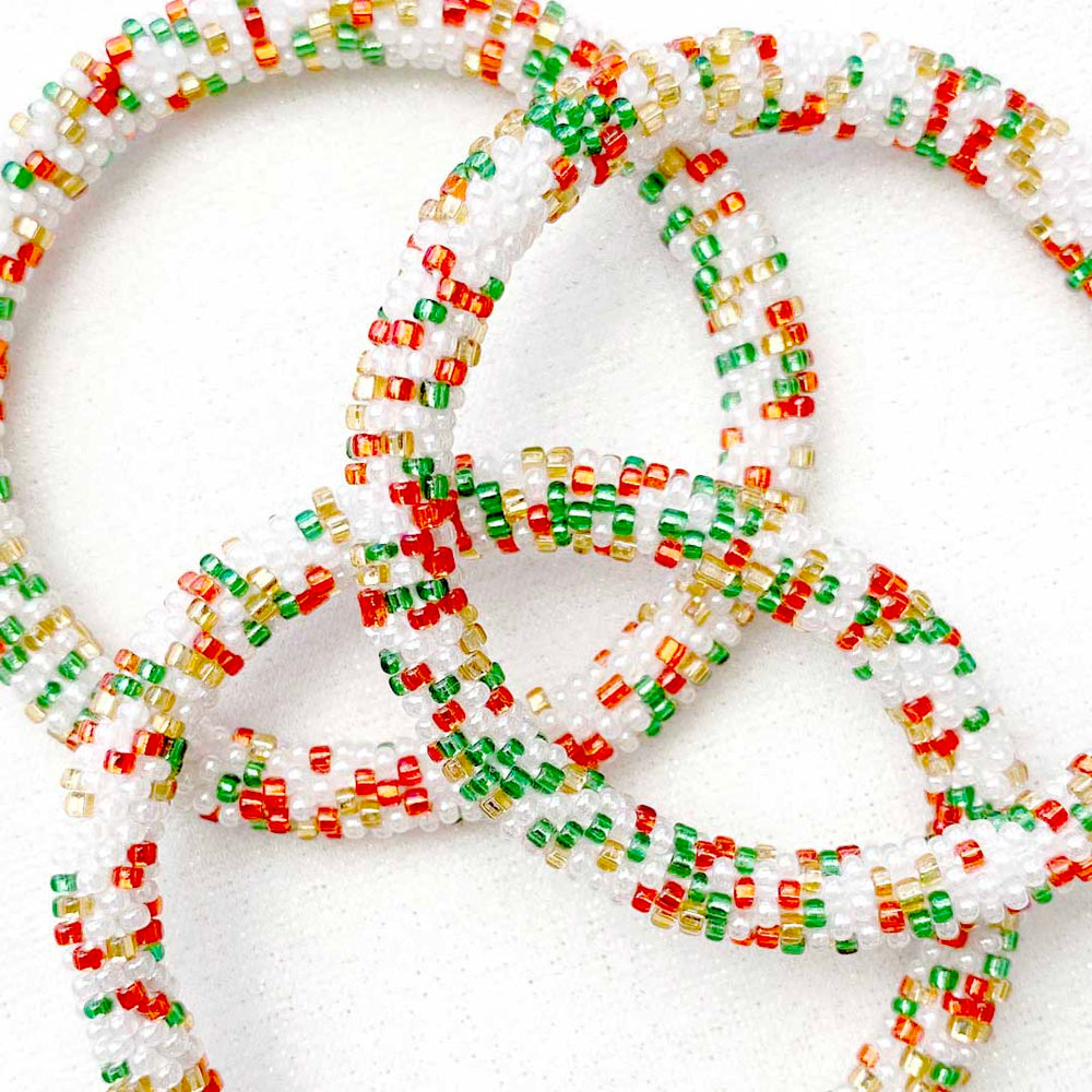 Christmas Confetti I Handmade Beaded Bracelets for Women -Close