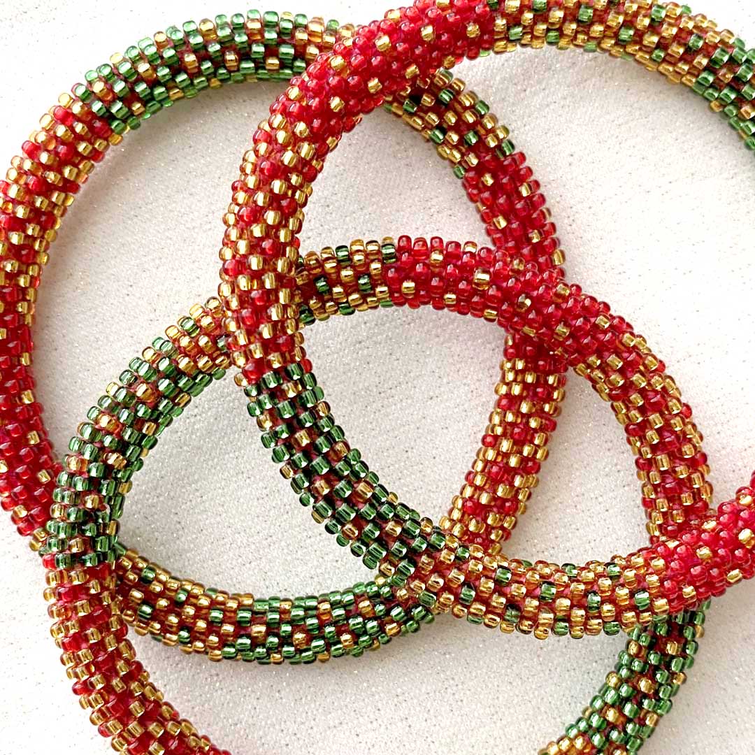 Christmas Wishes I Handmade Beaded Bracelets for Women I Cana Capri-Close