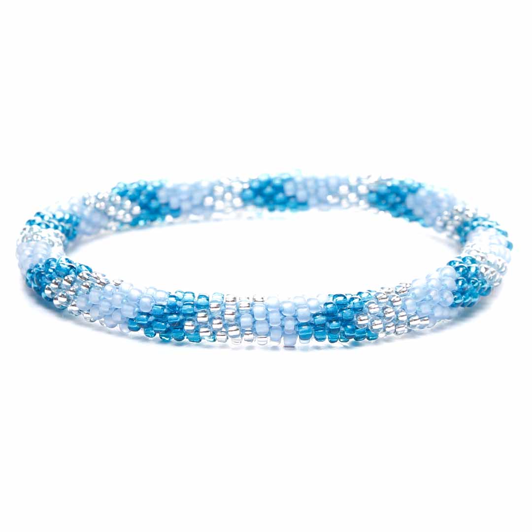Coastal Frost Bracelet - Seed Bead Jewelry- Cana Capri