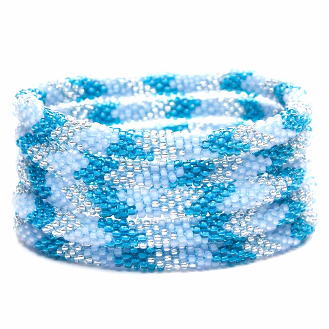 Coastal Frost Bracelet - Seed Bead Jewelry- Stack-Cana Capri
