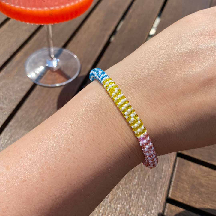 Colorful Sparkly Stripe - 7"