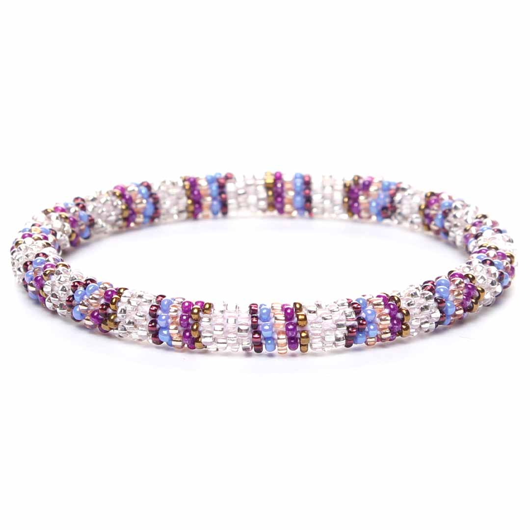 Sparkly Purple & Periwinkle Stripe